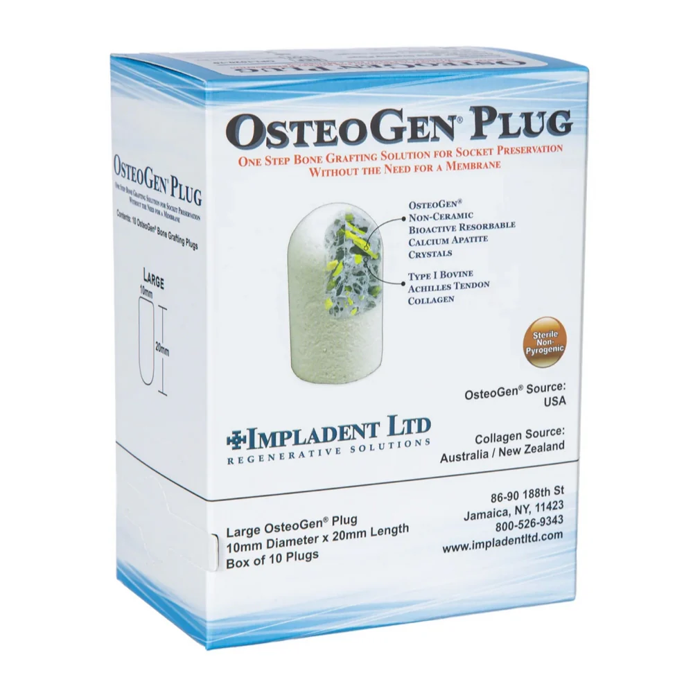 OsteoGen ® Plug, Large (10x20mm), Pack of 10